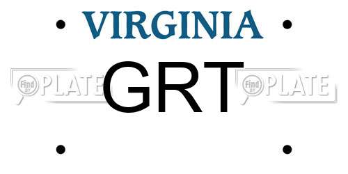 GRT Virginia License Plate
