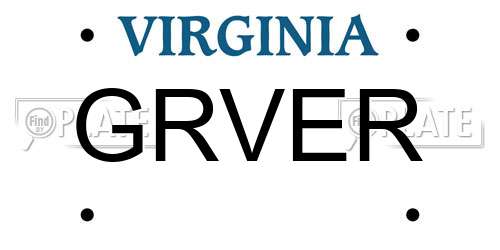 GRVER Virginia License Plate