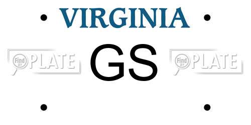GS Virginia License Plate