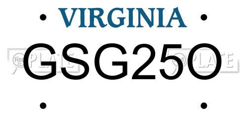 GSG25O Virginia License Plate