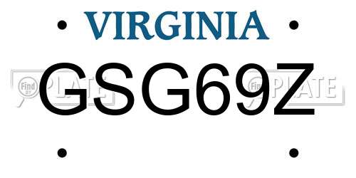 GSG69Z Virginia License Plate