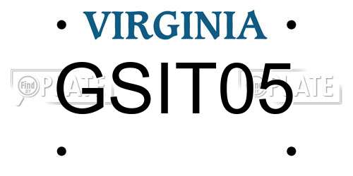 GSIT05 Virginia License Plate