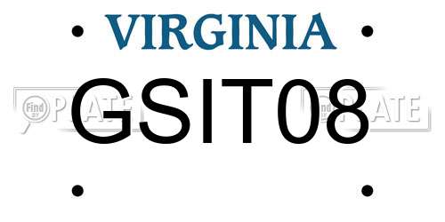 GSIT08 Virginia License Plate