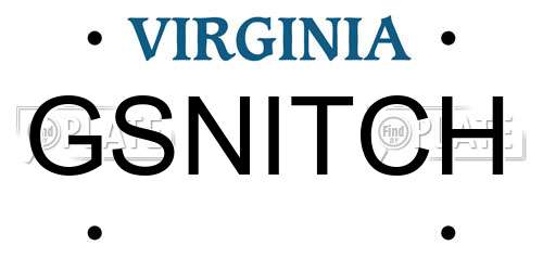 GSNITCH Virginia License Plate