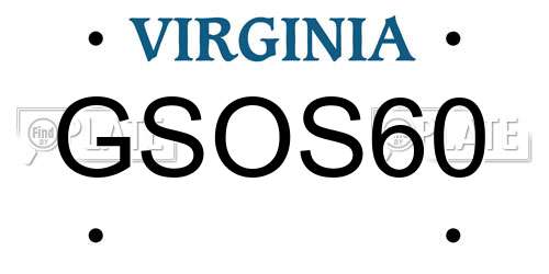 GSOS60 Virginia License Plate