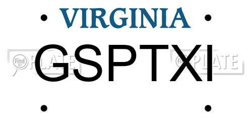 GSPTXI Virginia License Plate