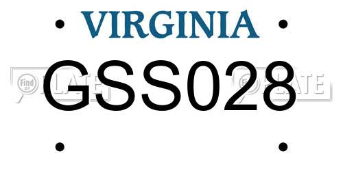 GSS028 Virginia License Plate