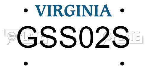 GSS02S Virginia License Plate