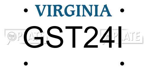 GST24I Virginia License Plate