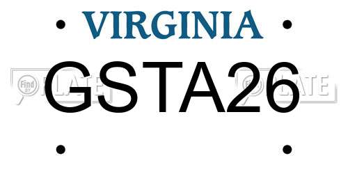 GSTA26 Virginia License Plate