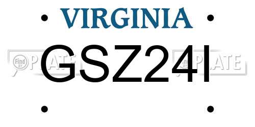 GSZ24I Virginia License Plate