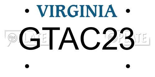 GTAC23 Virginia License Plate