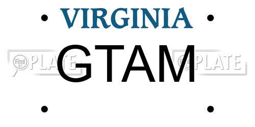GTAM Virginia License Plate