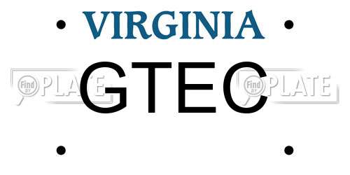 GTEC Virginia License Plate