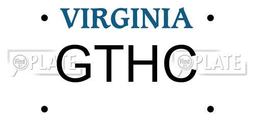 GTHC Virginia License Plate