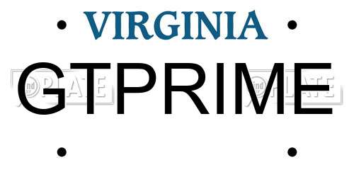 GTPRIME Virginia License Plate