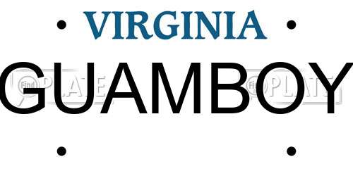 GUAMBOY Virginia License Plate
