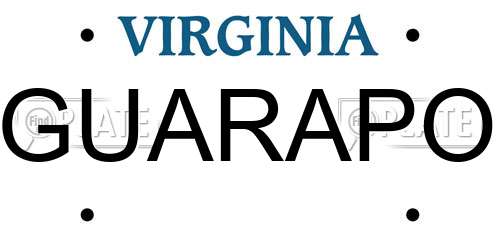 GUARAPO Virginia License Plate