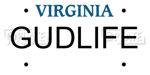 GUDLIFE Virginia License Plate