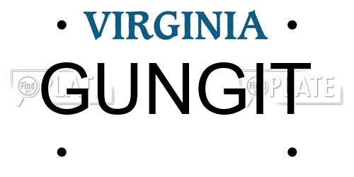 GUNGIT Virginia License Plate