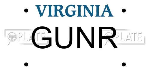 GUNR Virginia License Plate