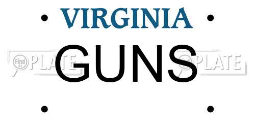 GUNS Virginia License Plate