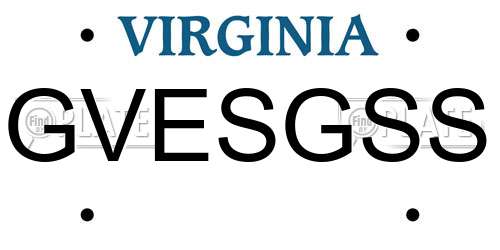 GVESGSS Virginia License Plate