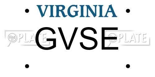 GVSE Virginia License Plate