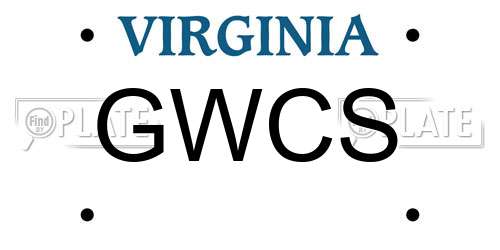 GWCS Virginia License Plate