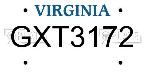 GXT3172 Virginia License Plate