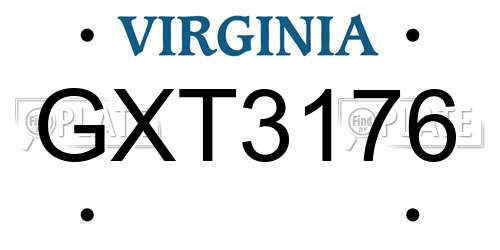 GXT3176 Virginia License Plate