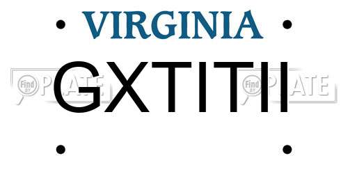 GXTITII Virginia License Plate