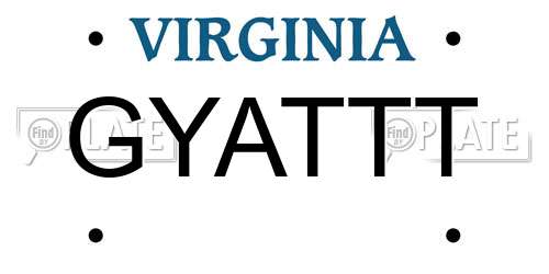 GYATTT Virginia License Plate