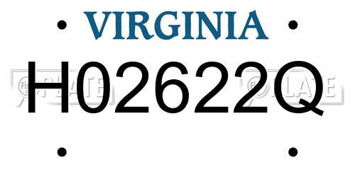 H02622Q Virginia License Plate