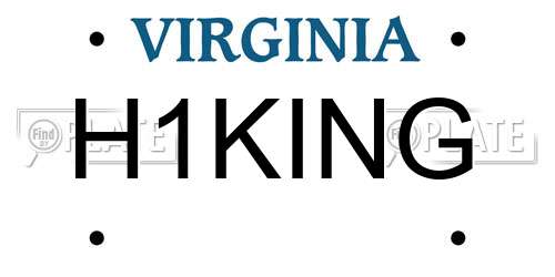 H1KING Virginia License Plate