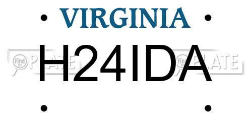 H24IDA Virginia License Plate