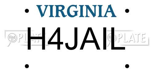 H4JAIL Virginia License Plate