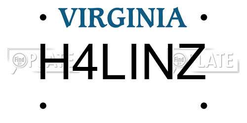 H4LINZ Virginia License Plate