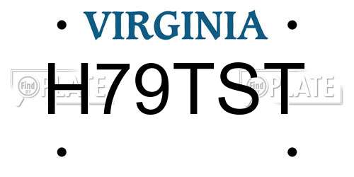 H79TST Virginia License Plate