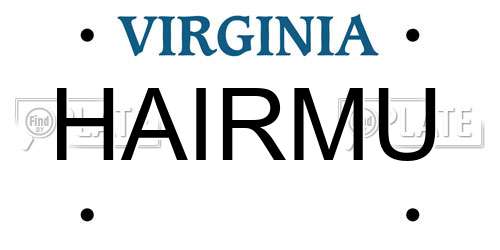 HAIRMU Virginia License Plate