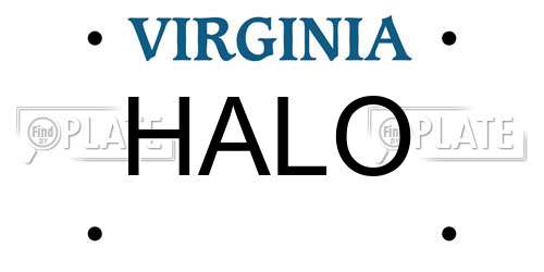 HALO Virginia License Plate