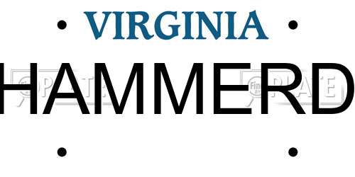 HAMMERD Virginia License Plate