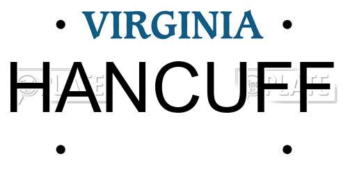 HANCUFF Virginia License Plate