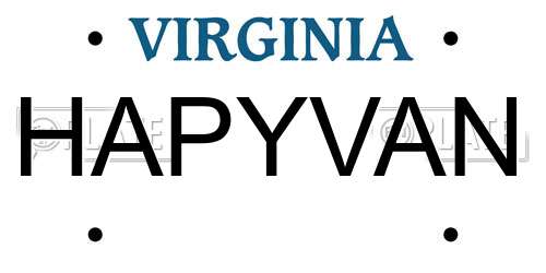 HAPYVAN Virginia License Plate