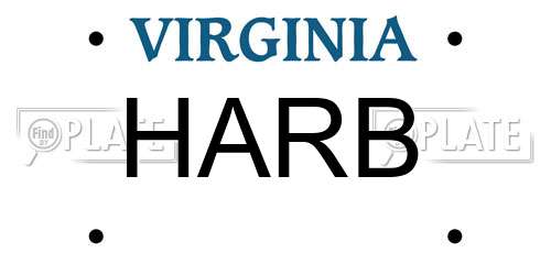 HARB Virginia License Plate