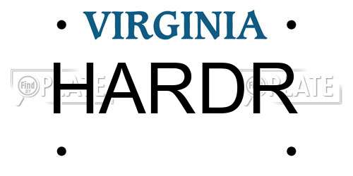 HARDR Virginia License Plate