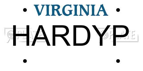 HARDYP Virginia License Plate