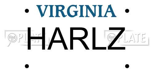 HARLZ Virginia License Plate