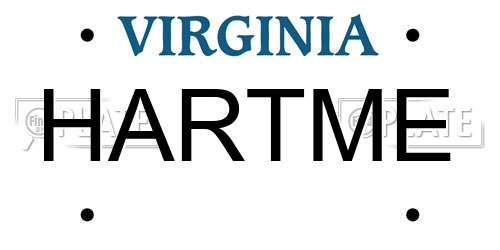 HARTME Virginia License Plate