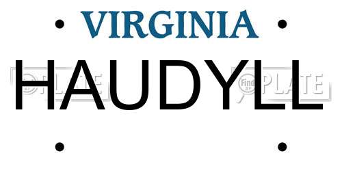 HAUDYLL Virginia License Plate